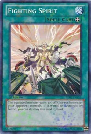 Fighting Spirit (Mosaic Rare) (BP02-EN153) - Battle Pack 2: War of the Giants 1st Edition