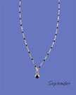 Heart Stone Necklaces in gold - various birthstone colours