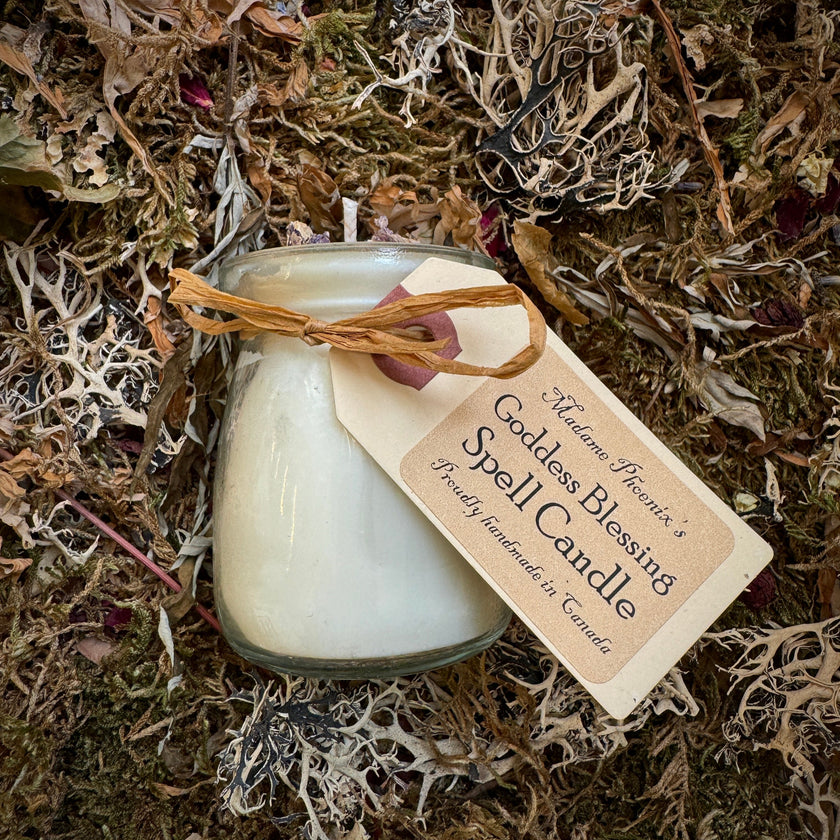 Goddess Blessing Mini Spell Candles with Essential Oil Magical Blend