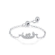 S925 Sterling Silver Niche Style Arabic Letters Pull-out Chain All-match Stackable