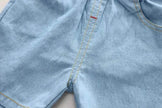 Lapel Short Sleeve Suit Children's Clothing Casual wear for boys Denim Two piece for boys