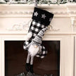 Red And Black Plaid Hanging Feet Stockings Christmas