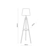 VAIO White Tray Table Floor Lamp