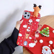 Merry Snowflakes Santa Deer Christmas-themed phone case