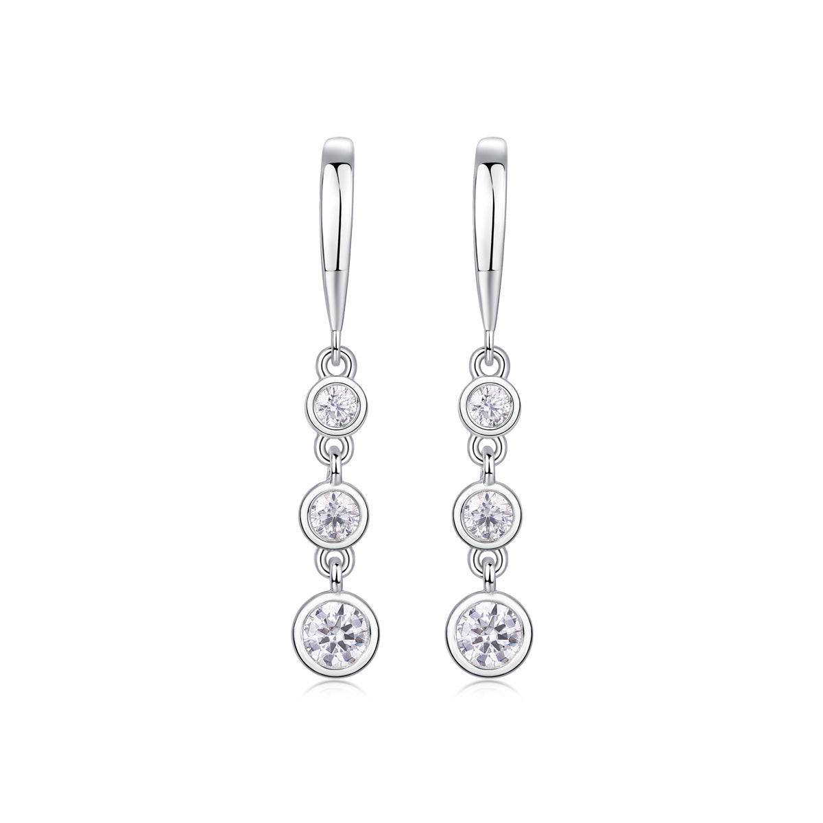 Starlight Moissanite Stud Earrings – 0.3ct S925 Silver | GRA Certified