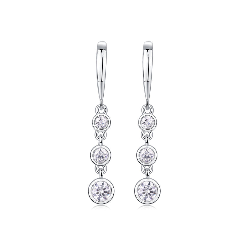 Starlight Moissanite Stud Earrings – 0.3ct S925 Silver | GRA Certified