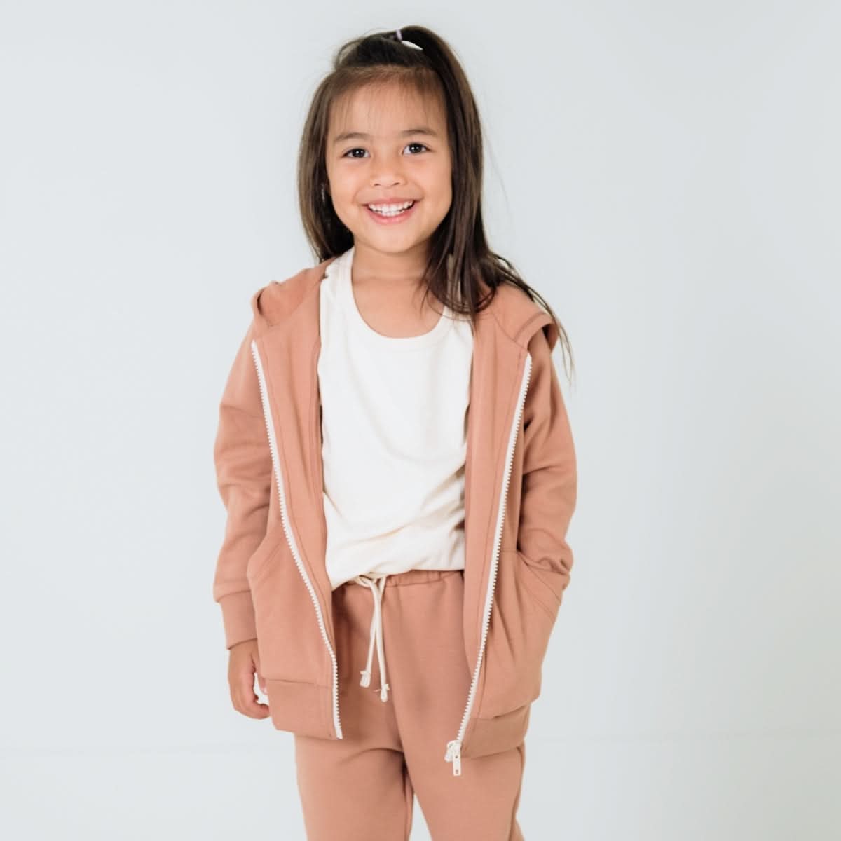 Kids' Bamboo Fleece Zip-Up Hoodie | Black
