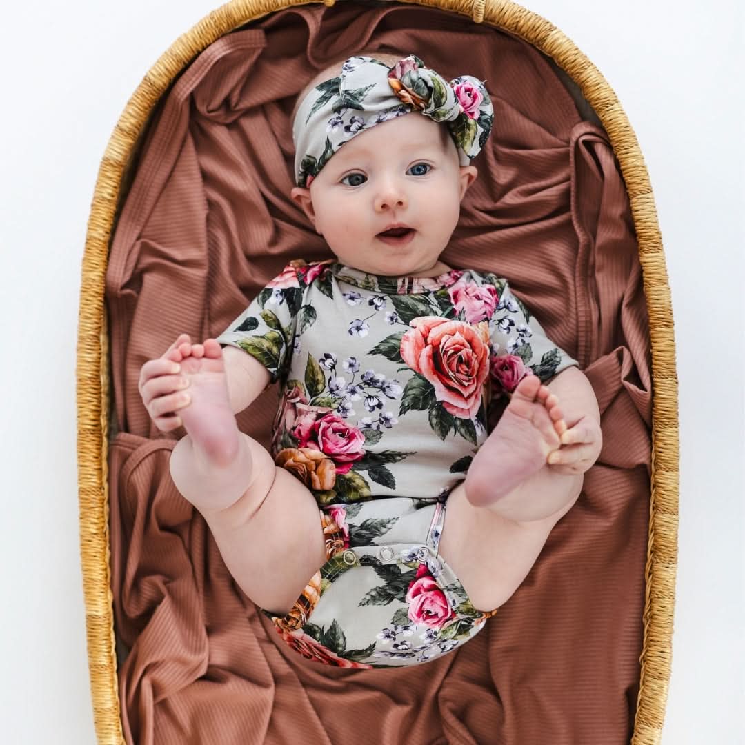 Baby Bamboo Onesie | Palm Fronds