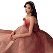 Evening Female Toast Dress Red Bridal Dinner Tube Top Long Dress Host Fairy Spirit