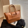 Fashion Leather Shoulder Bag Large Capacity Handbags Simple Retro Tote Bags