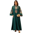 Women's Embroidered Rope Embroidered Muslim Pullover Dress