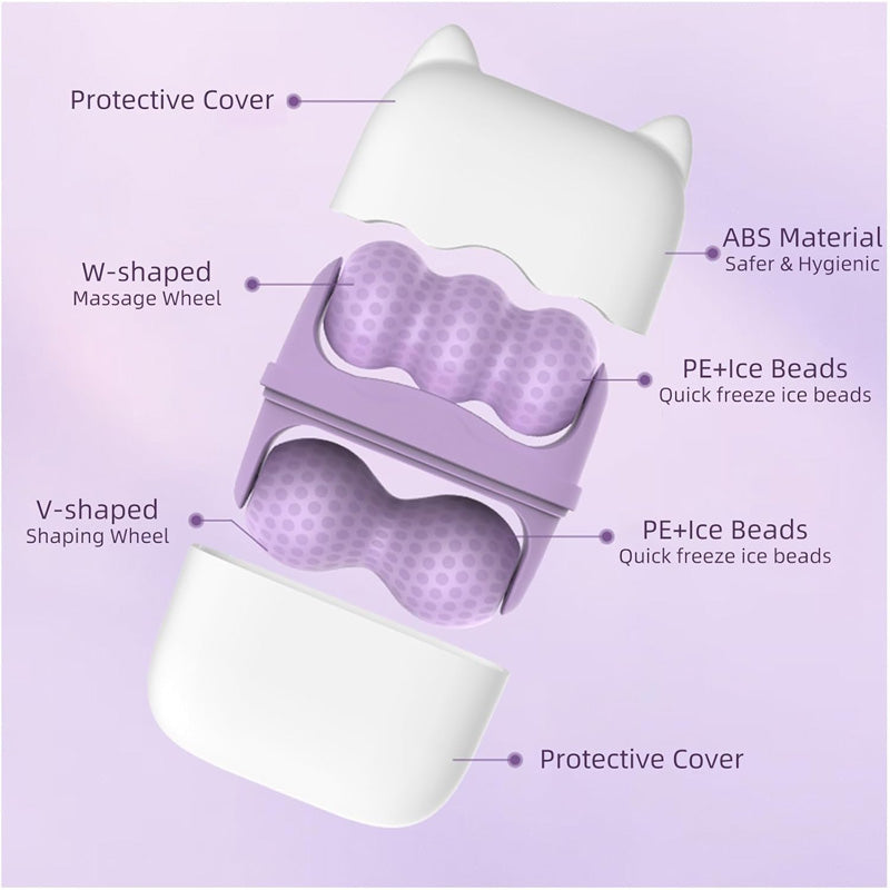 Ice Roller for Face & Eyes – Best Cold Therapy Roller Set in the USA | 2 Rollers + Travel Case