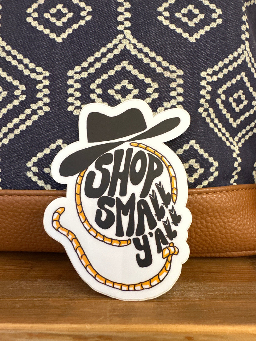 Kactus Blue Shop Small Y’all Sticker