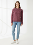 Vintage Marled Cranberry Knit Sweater