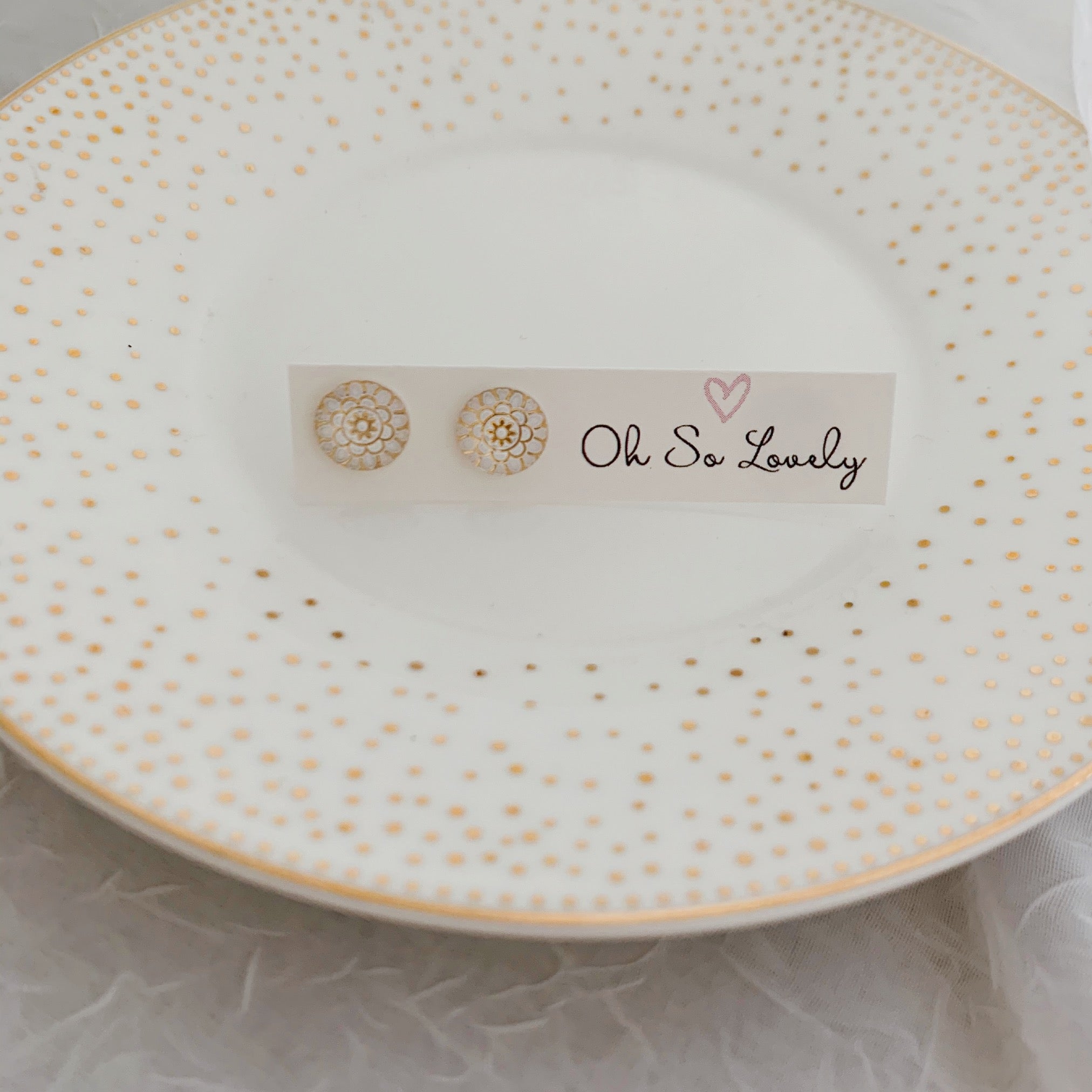Gold boho studs