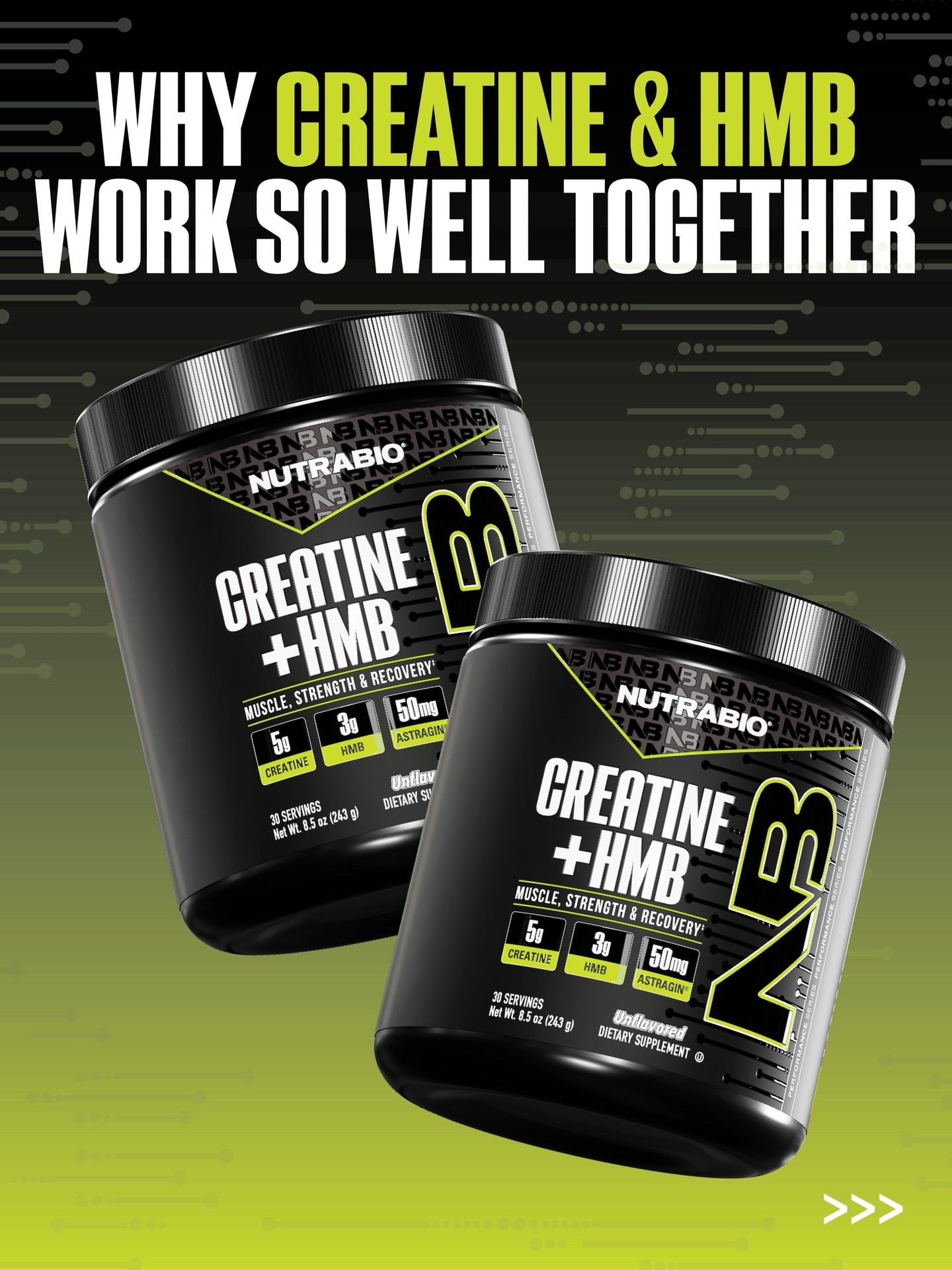 NutraBio Creatine + HMB