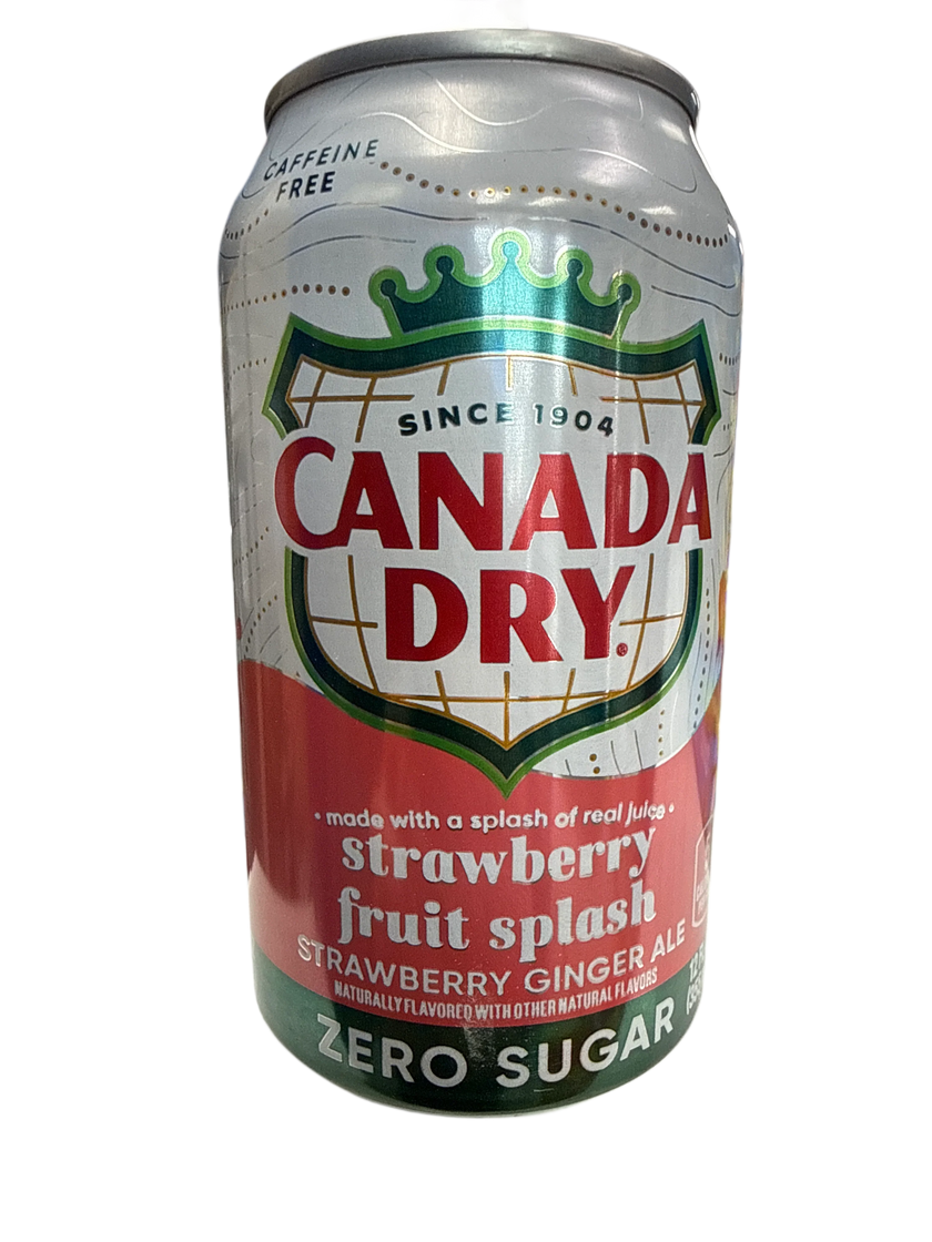 Canada Dry Zero Sugar Strawberry Fruit Splash 355ML - U.S Edition