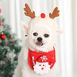 Holiday Cheer Dog Bandana and Hat Set | Reindeer or Tree Theme