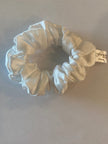 Silk Hair Scrunchie White