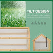 Outsunny Grow House Wooden Cold Frame Greenhouse Portable Raised Planter with Openable Top 35.5