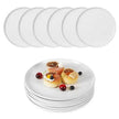 6PCS Flat Ceramic Steak Plate Salad Plates