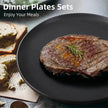 6PCS Flat Ceramic Steak Plate Salad Plates
