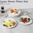 6PCS Flat Ceramic Steak Plate Salad Plates