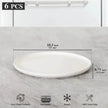 6PCS Flat Ceramic Steak Plate Salad Plates