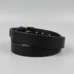 Keldon Women’s Italian Leather Belt with Rose Gold Roller Buckle