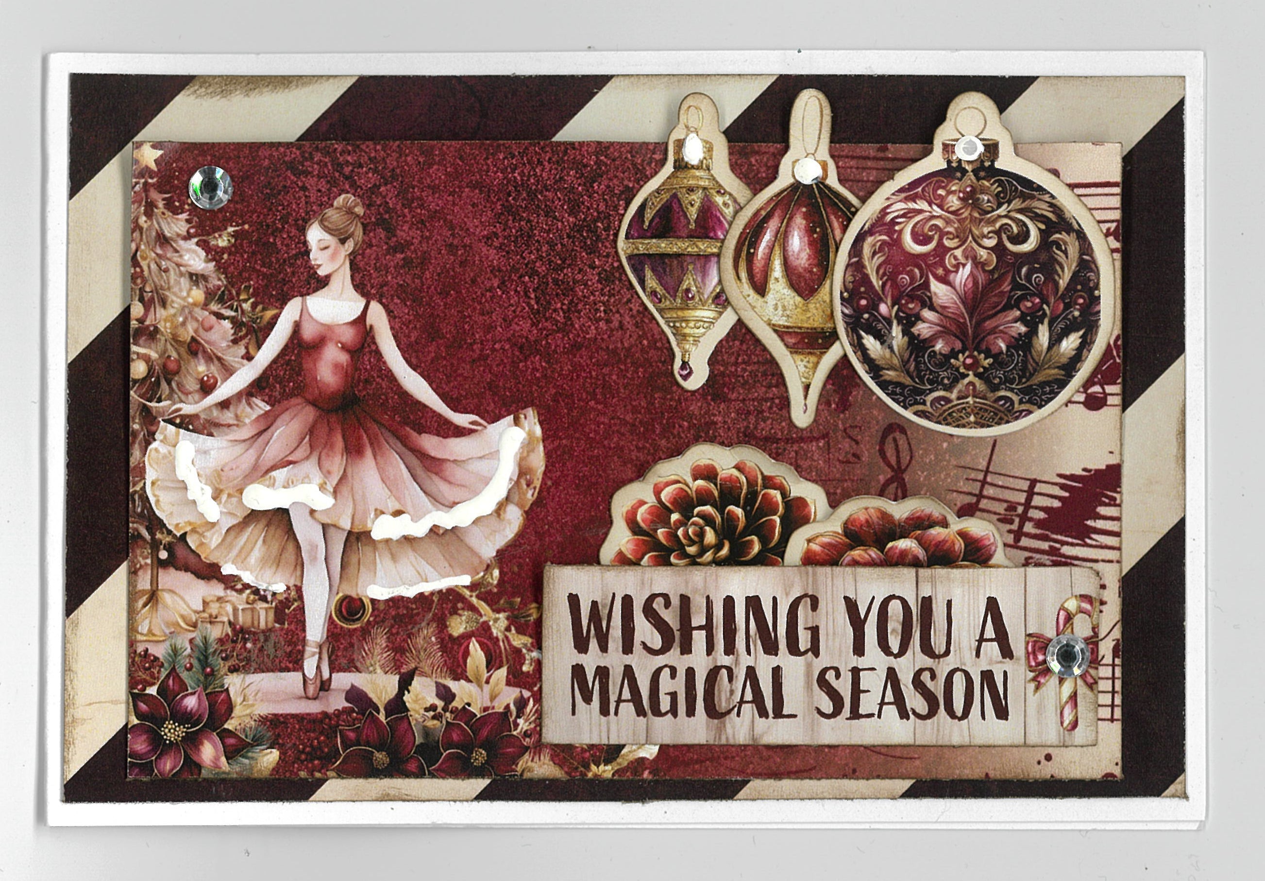 3Quarter Designs Sugarplum Wreath  6x4 Card Pack