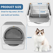 Semi-automatic Cat Litter Box  Pull and Slide rake for Waste Cleaning best design