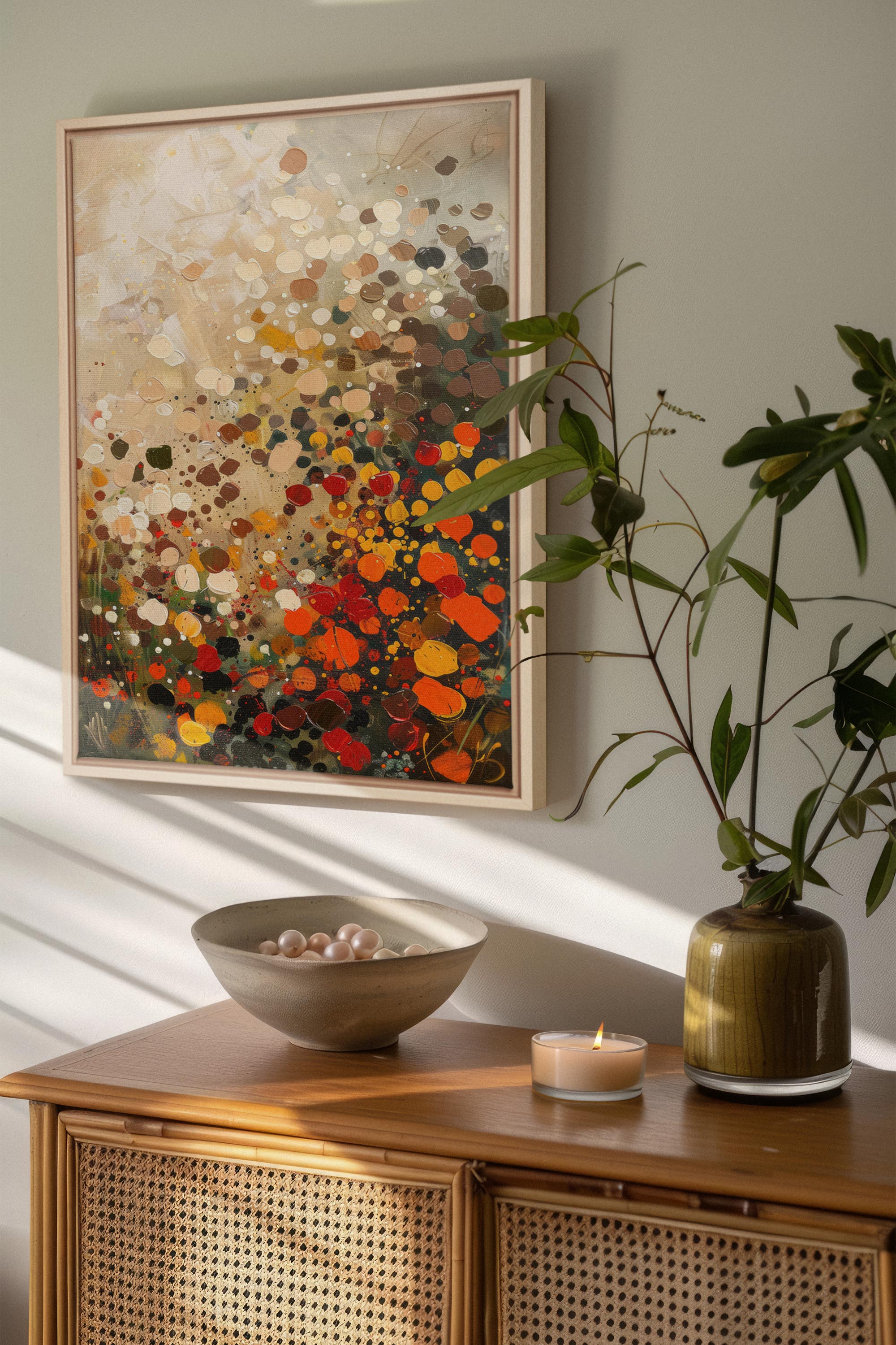EARTH & FIRE, Oeuvre sur toile étirée