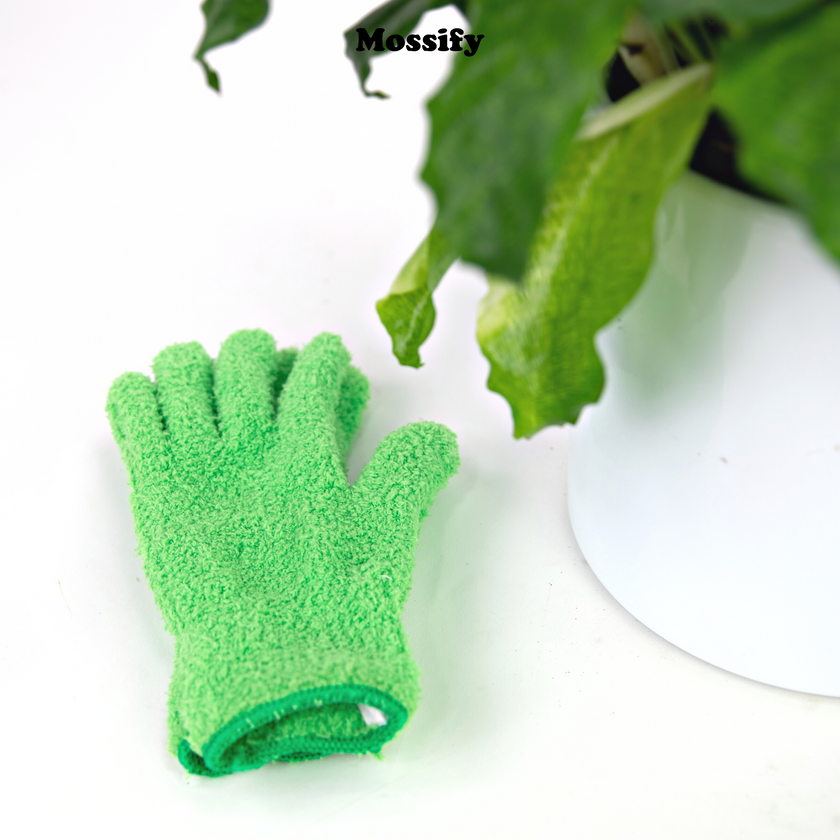 1 Pair Leaf Shining Microfiber Gloves