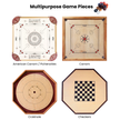32 Orange and Walnut Carrom / Pichenotte / Croquignole Rings - (Orange / Walnut / Natural / Black / White) - Anneaux De Pichenottes - Game Accessories / Accessoires De Jeu