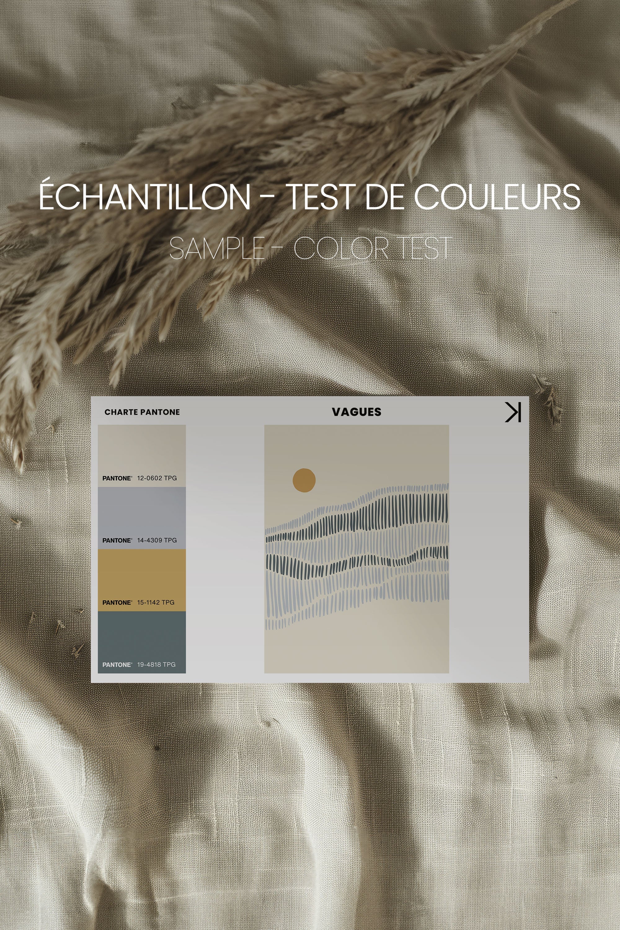 VAGUES, Oeuvre sur toile étirée