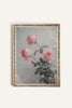 ROSES POUDRÉES, CADRE VINTAGE ARGENT