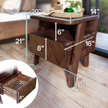 Rum Solid Wood Nightstand