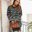 Oversized Autumn Winter Woolen Round neck Mini Sweater Dress