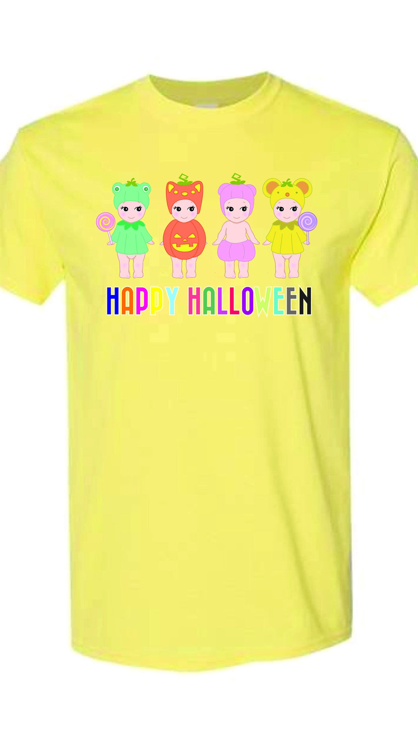 [Adult size] Halloween Sonny Angel T-Shirt – Cute Spooky Angel Graphic Tee, Unisex 100% Cotton