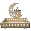 Wooden Ornament Eid Al Fitr Table Decoration coffee Tray