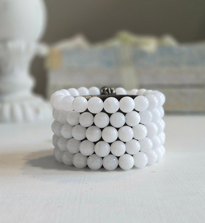 White Jade Gemstone Bracelet