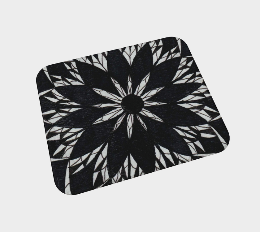 Desk Mat | Black Stained Glass