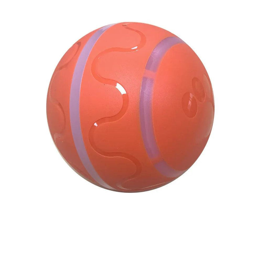 Smart Self-Rotating Cat Ball Toy – USB Rechargeable, LED Light, Remote Control Option | Yellow, Pink, Orange