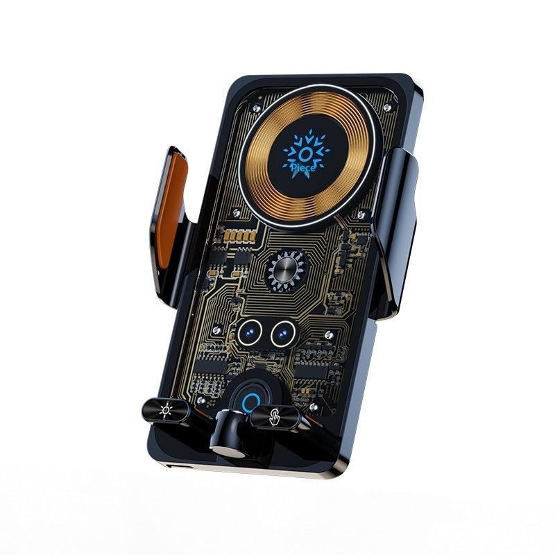 Transparent Car Phone Holder with Smart Sensing & 15W Wireless Charging