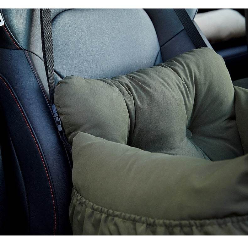 Safety Pet Car Booster Seat for Dogs & Cats – Padded Travel Seat (Green, S/L)