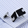 Men's Black Agate Cufflinks – 18mm Square Business French Cufflinks | Canada & USA
