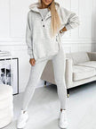 3pcs Women Hoodie Athleisure Outfit set sweatsuit set