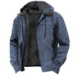 Multi-Color Digital Printing Hooded Sweater Brown Lining Cotton-padded Jacket