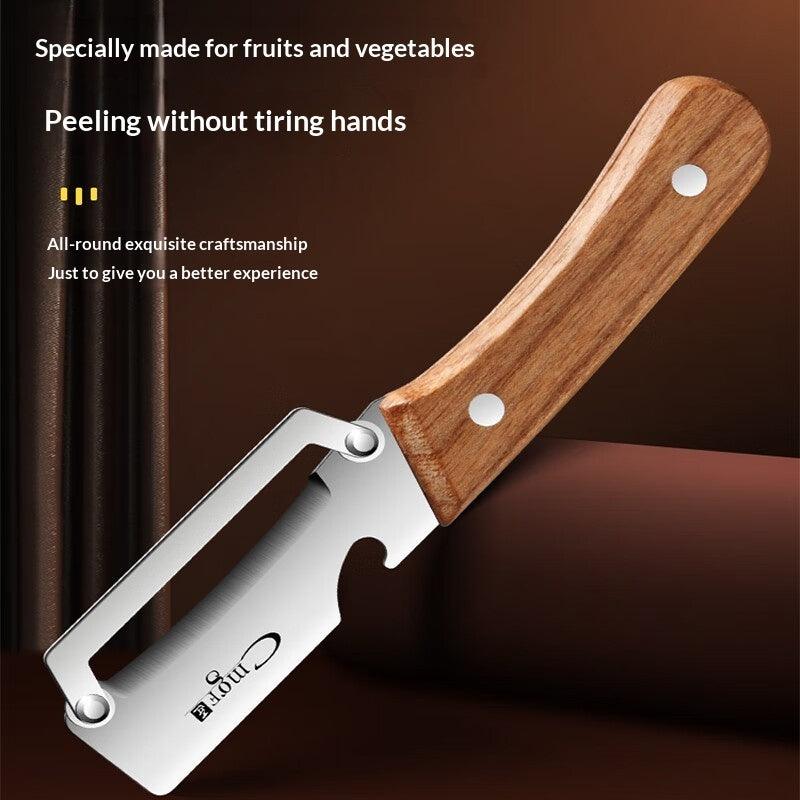 Stainless Steel Vegetable Peeler with Wood Handle, Kitchen Peeler Canada
