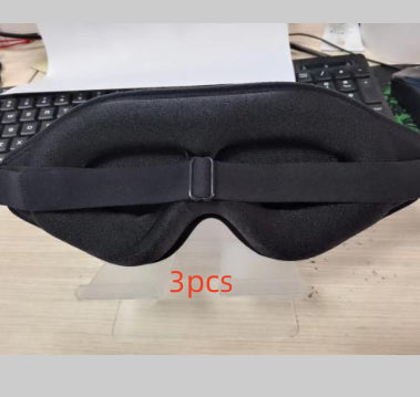 3D Stereo Contoured Sleep Eye Mask – Memory Foam Blackout Mask (Black, Rose Pink, Silver)